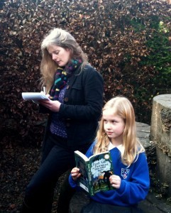 Lari and Emily posing completely naturally