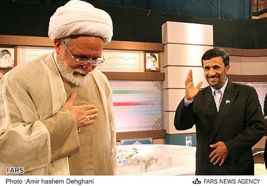 تصویری از مناظره مهندس دکتر محمود احمدی نژاد و حجت الاسلام مهدی کروبی در سال 1388
