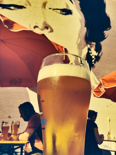 Enjoying #shutdown with an early beer at Dacha Beer Garden
