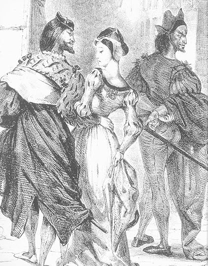 Delacroix, Faust Trying to Seduce Margarete (detail)