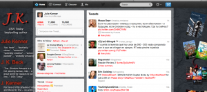 Julie Kenner's Twitter Screen