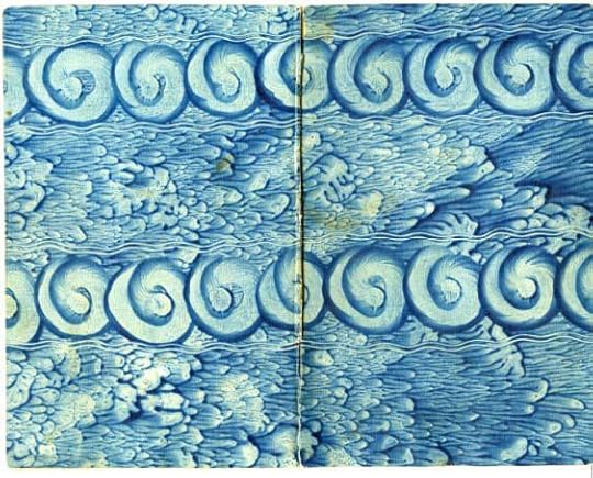 Lili's great paste paper design.