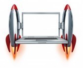 13650239-high-speed-internet-technology-symbol-with-a-blank-laptop-and-two-rocket-boosters-blasting-off-as-a-