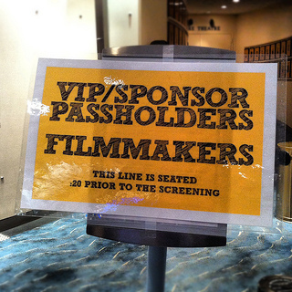 line for VIPs and filmmakers