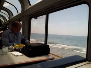 along ocean