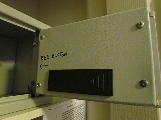 Contextual help written on safe door