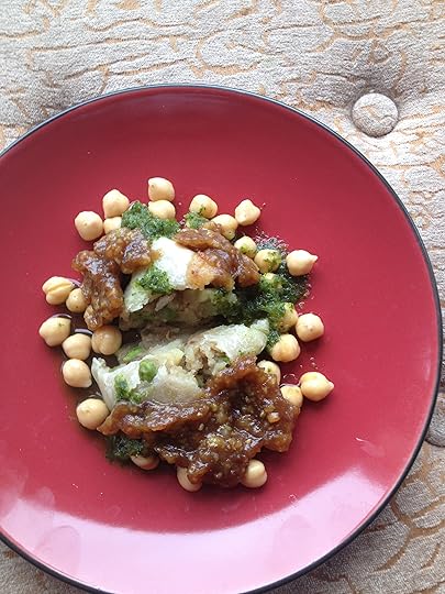 samosa chaat with 2 chutneys