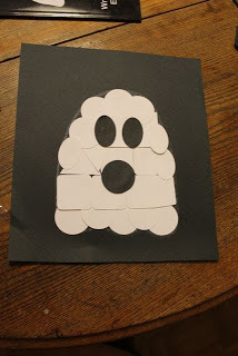 Glue and stick shapes to make ghost