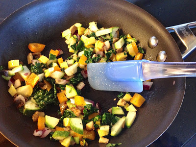 Cooking the hash in olive oil
