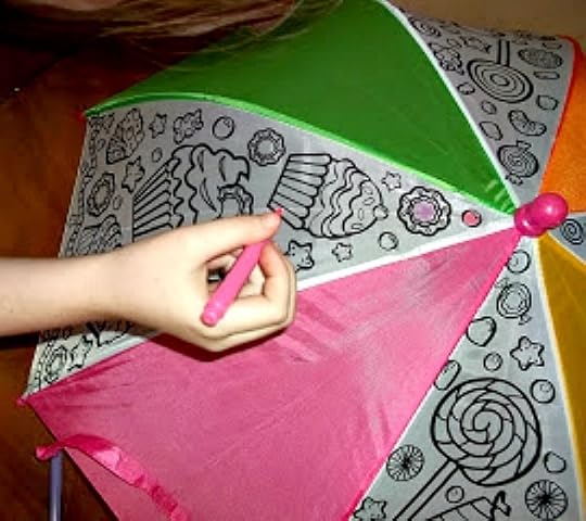 Color an Umbrella craft from Alex Toys Super Cute!