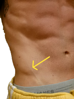 Benjamin Rubenstein demonstrates seven percent body fat