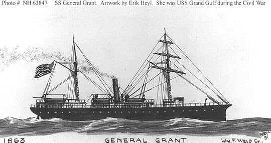 The U.S.S. Grand Gulf as she appeared after the war, when she had been renamed the S.S. General Grant (Naval History and Heritage Command)