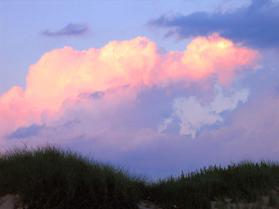 Sunset clouds over Race Point, Cape Cod. Photo by Sally Lindsay.