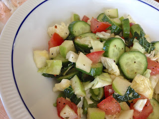 Kid-friendly Persian Cucumber, Tomato and Green Apple Salad