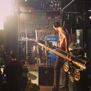 A recreation of the 1963 studio junkyard in Totter's Lane, for the 2013 docudrama