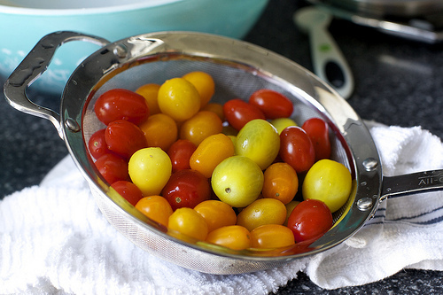 a pretty mix of tiny tomatoes