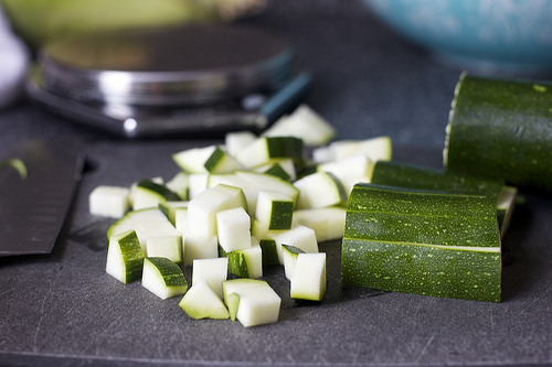 diced zucchini