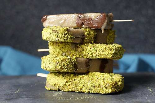 a banana nutella popsicle stack