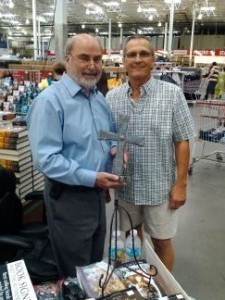 Lorne Mertick and the beautiful handmade cross he gave me.