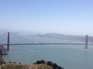Golden Gate and City View from Hawk Hill