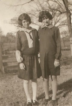 Juanita and I before coming to Colorado Ages 13-10 Juanita and Opal Switlzer - Copy