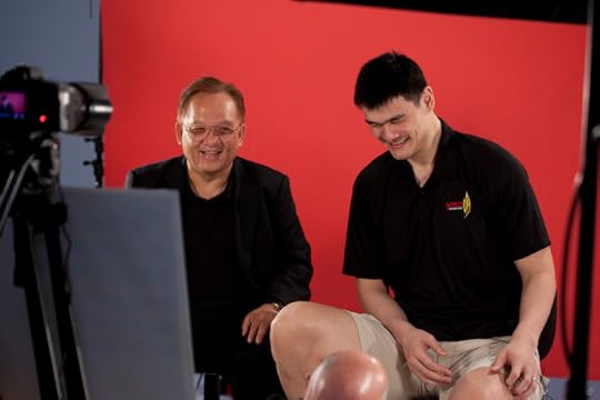 Yao Ming with Head Monster Noel Lee