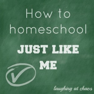 how to homeschool just like me