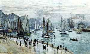 Claude Monet, Fishing Boats Leaving the Harbor...