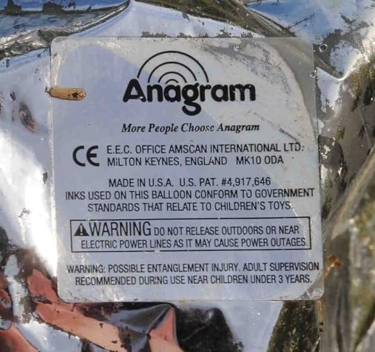 Silver balloon label