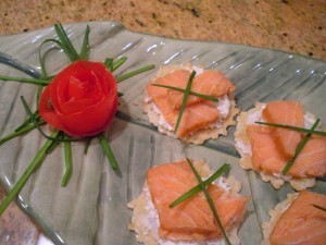 Rose Tomato and Chives Perk Up the Presentation