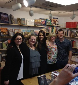 Michelle Hodkin, Beth Revis, Margaret Stohl, Kathy Reichs, and Brendan Reichs at Blue Bicycle Book in Charleston, SC