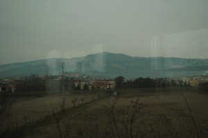 View from the Florence to Assisi train