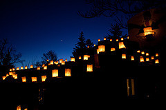 Farolito Walk in Santa Fe