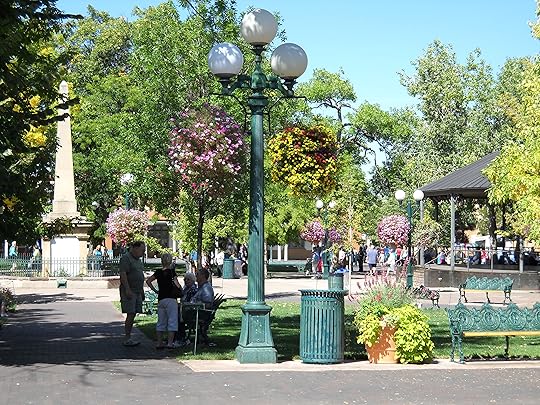 Lamps & Flowers in the Plazacopyright G G Collins