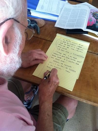 author at work