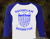 Ravenclaw Quidditch Raglan Jersey 3/4 Sleeve Adult Shirt - VoltNein