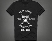 SLYTHERIN Quidditch Team Captain EST 1092 men top tee tshirt shirt size S M L XL Screen Printing by Sugarcreek2012 - Sugarcreek2012
