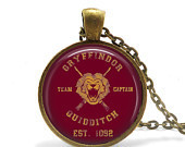 Harry Potter Gryffindor Quidditch Team Captain Bronze Pendant with Chain and Gift Bag - ExpressionsJewellery