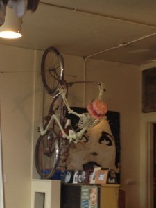 skeleton on the wall