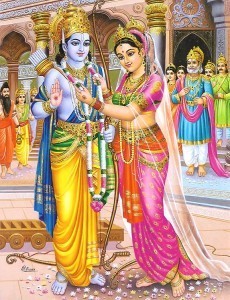 Rama and Sita getting married