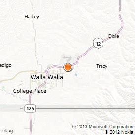 Walla Walla and College Place on a map