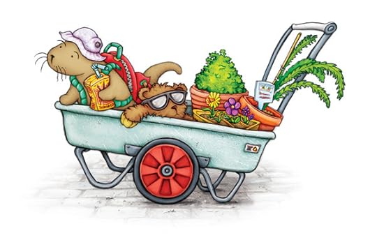 Otter in Garden centre trolly