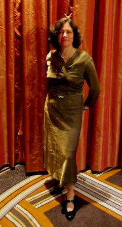 gold dress