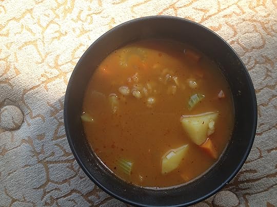 vegan curry barley potato soup
