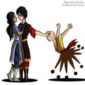 Zutara & mad Aang