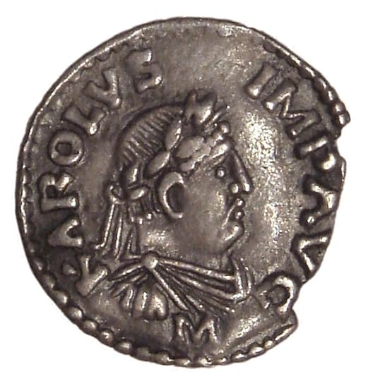 Coin with Carlemagne