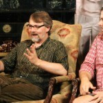Arnzen (with Jason Jack Miller) during TV interview with Going Live with FCTV