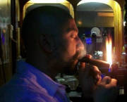 Angel Zapata with cigar