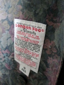 The tag of my perfect (vintage) London Fog coat