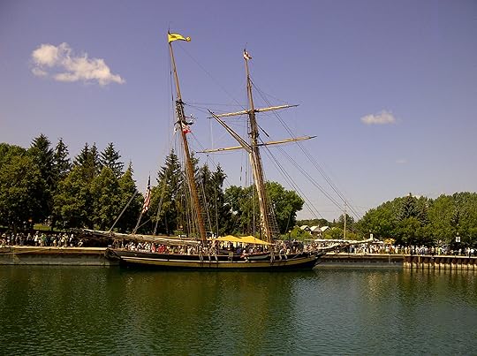 The Pride of Baltimore anchored in Owen Sound